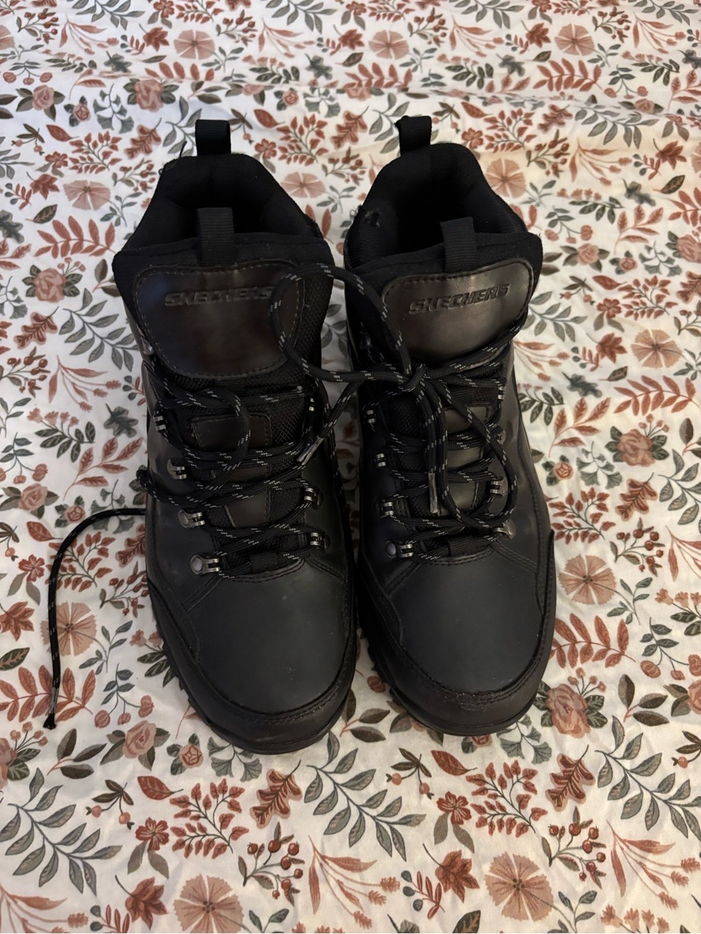 Skechers Women's Black Lace-Up Hiking Boots - Picture 3 of 7